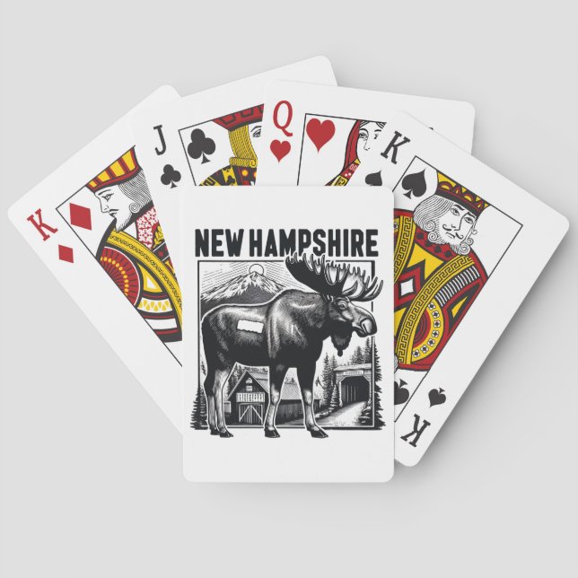 Baraja De Cartas Retro New Hampshire (Reverso)