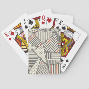 Baraja De Cartas Retro Patchwork: Resumen de diseño geométrico