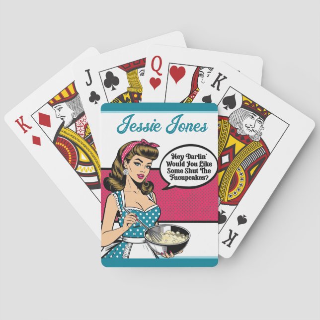 Baraja De Cartas Retro Pinup_ Hey Darlin (Reverso)
