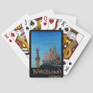 Baraja De Cartas Retro Poster Barcelona