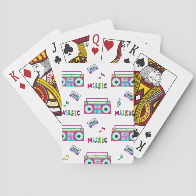 Baraja De Cartas Retro Recorder Cinta sin problemas (Reverso)