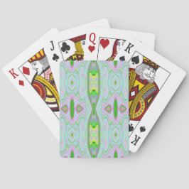 Baraja De Cartas Retro Resumen Rosa, Lime Green y Aqua Pattern