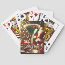 Retro Santa de Navidad de los 50 Martini Verde