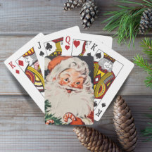 Retro Santa de Vintage con Navidades de Candy Cane