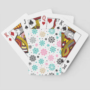Baraja De Cartas Retro Snowflakes