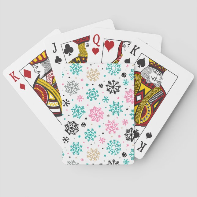 Baraja De Cartas Retro Snowflakes (Reverso)
