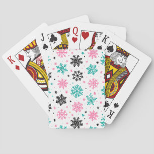 Baraja De Cartas Retro Snowflakes
