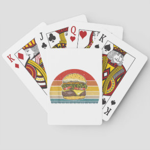 Baraja De Cartas Retro Vintage Cheeseburger Design Costume Hamburgo