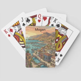Baraja De Cartas Retro Vintage Mogan Gran Canaria Islas Canarias