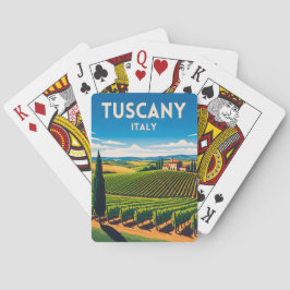 Baraja De Cartas Retro Vintage Travel Tuscany Italy Vineyard 