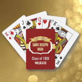 Baraja De Cartas Reunión de clase Custom MAROON 50º