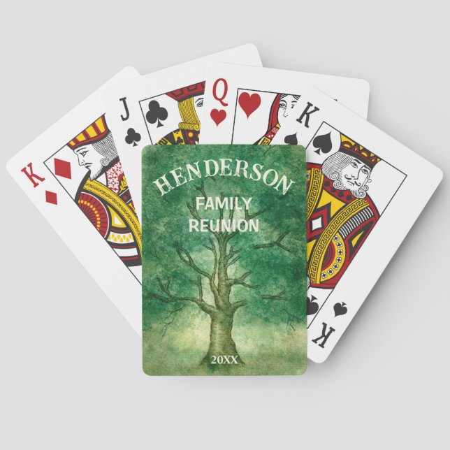 Baraja De Cartas Reunión de familia rusa de árbol familiar (Reverso)