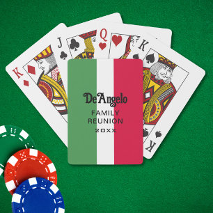 Baraja De Cartas Reunión de nombre de apellido italiano personaliza
