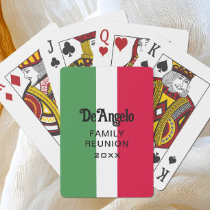 Baraja De Cartas Reunión de nombre de apellido italiano personaliza