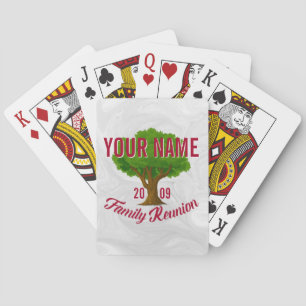 Baraja De Cartas Reunión familiar personalizada de árbol vivo