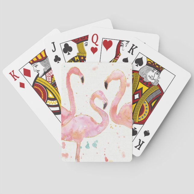 Baraja De Cartas Reunión tropical del | de flamencos (Reverso)