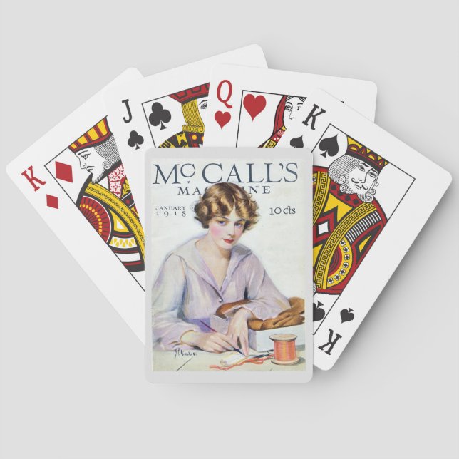 Baraja De Cartas Revista de McCall de 1918 (Reverso)