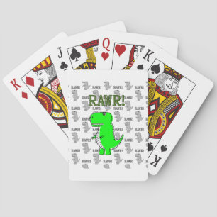 Baraja De Cartas Rex T lindo y enojado con patrón blanco y negro