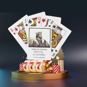 Baraja De Cartas Rey de Cheers Tarjetas de Cumpleaños   Alza un Bri