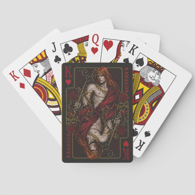 Baraja De Cartas rey de espadas radagon (Reverso)