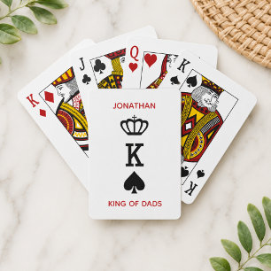 Baraja De Cartas Rey de Papás Crown Ace Personalizado Día del Padre