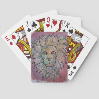 Baraja De Cartas Rey de Rosa Acuarela Original