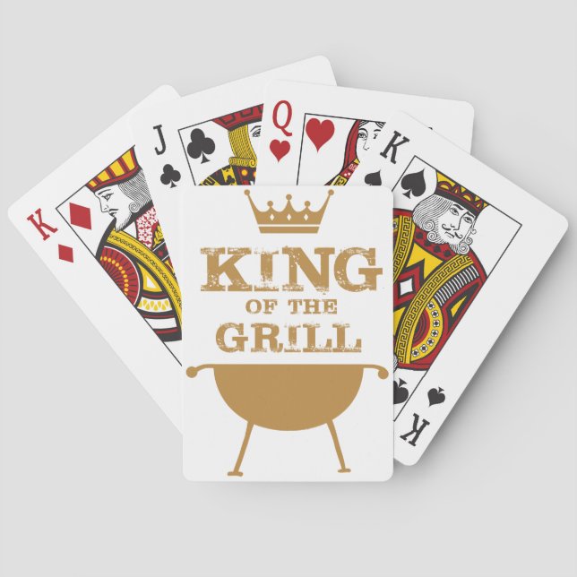 Baraja De Cartas Rey Del Grill, Oro (Reverso)