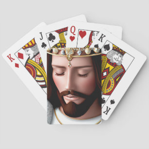 Baraja De Cartas Rey del Universo Jesús con IA de Vista 3D