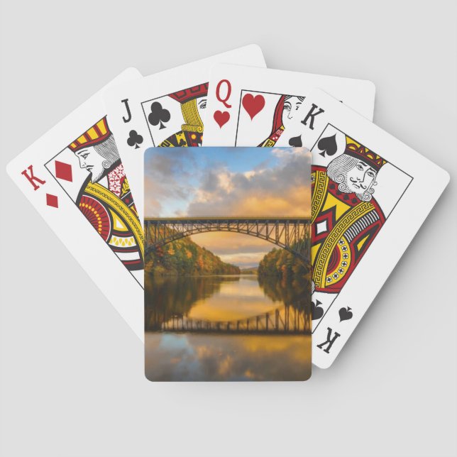 Baraja De Cartas Rey francés Bridge en caída (Reverso)