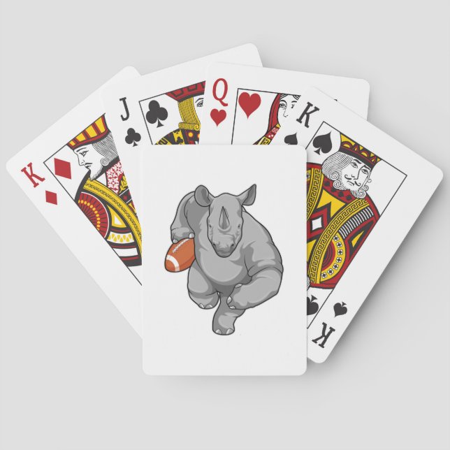 Baraja De Cartas Rhino en deportes de fútbol (Reverso)
