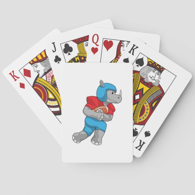Baraja De Cartas Rhino en deportes de fútbol (Reverso)
