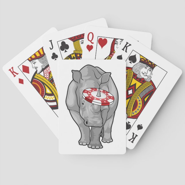 Baraja De Cartas Rhino Poker chips de póquer (Reverso)