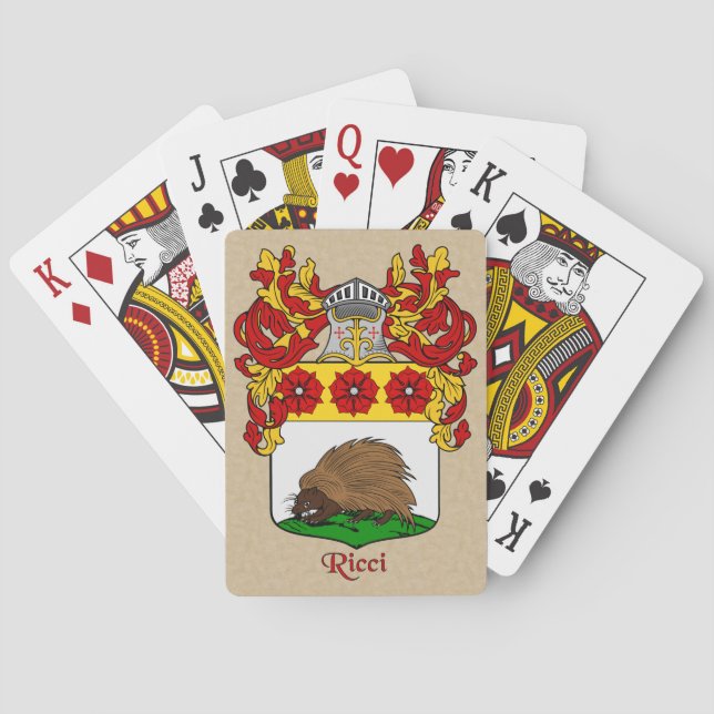 Baraja De Cartas Ricci Heraldic Shield y Mantle (Reverso)