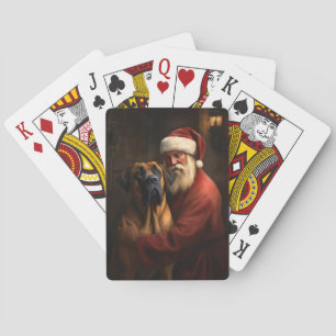 Baraja De Cartas Ridgeback Santa Claus Navidades festivos