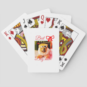 Baraja De Cartas Rincón rojo mejor perro mamá papá foto perro/masco