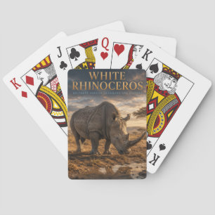 Baraja De Cartas Rinoceronte Blanco Sabana ANIMALES