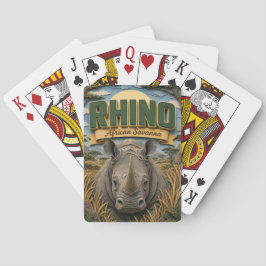 Baraja De Cartas Rinoceronte Sabana Africana POPCUT