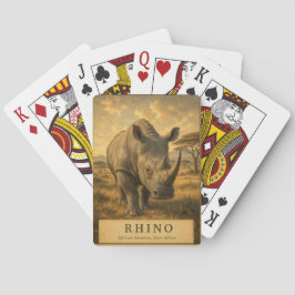 Baraja De Cartas Rinoceronte Sabana del este africano VINTAGE