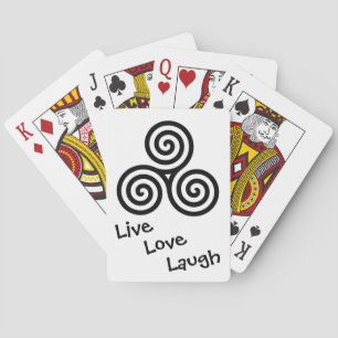 Baraja De Cartas Risa viva del amor del espiral triple negro