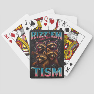 Baraja De Cartas Rizz Em con el meme de Tism Autismo Mapache Divert