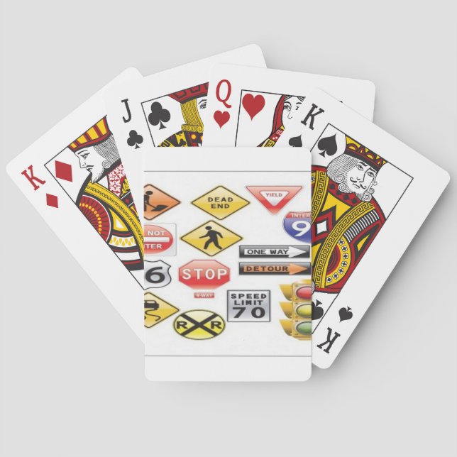 Baraja De Cartas Road signs and traffic light design (Reverso)
