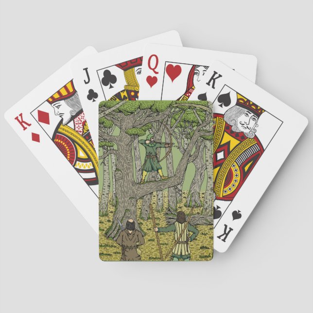 Baraja De Cartas Robin Hood en el bosque de Sherwood (Reverso)