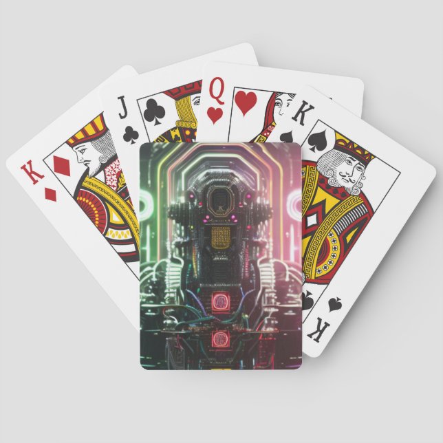 Baraja De Cartas Robot 1 Tarjetas de juego de Poker (Reverso)