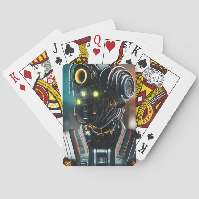 Baraja De Cartas Robot 3 Tarjetas de juego de Poker (Reverso)