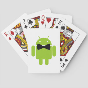 Baraja De Cartas Robot Android Verde Aneumático Formal