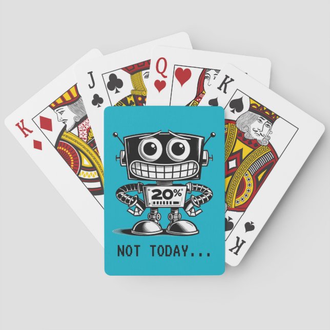 Baraja De Cartas Robot de Baja Potencia – No Hoy… (Reverso)