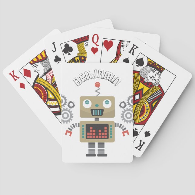 Baraja De Cartas Robots del juguete (Reverso)
