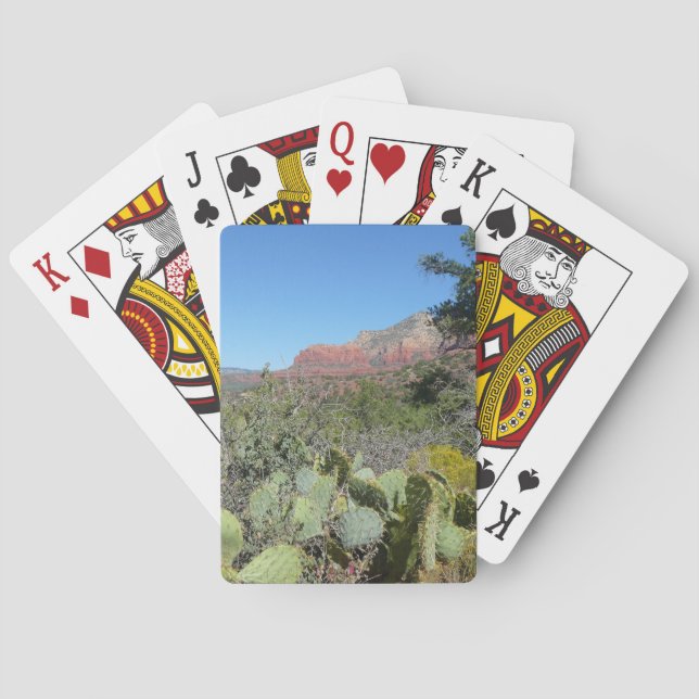 Baraja De Cartas Rocas rojas y cactus I (Reverso)