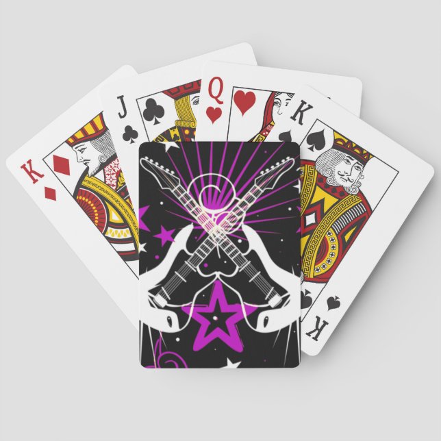 Baraja De Cartas Rock de guitarra N Roll Deck of Cards (Reverso)
