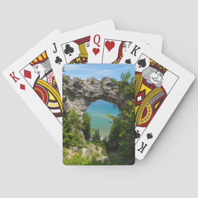 Baraja De Cartas Rock del arco de Mackinacs (Reverso)